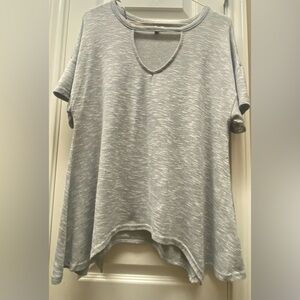 Juicy Couture Women'sJuicy Couture Heathered Grey Soft Knit  Short Sleeve Top  S